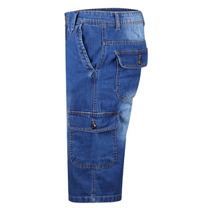 Premium Quality <b>Men</b> Streetwear 2026 Custom Washed Distressed Camo Patchwork Zipper Fly Denim <b>Jean</b> Shorts OEM Serviced - Product Image 3