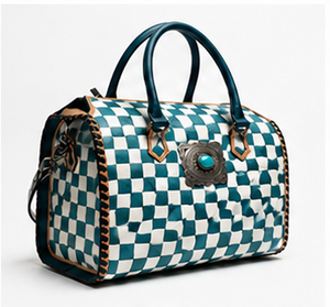 Sac à main de luxe en cuir véritable pour femme, motif losanges, chaînes décoratives, deux anses, fermeture éclair, grande taille, vente en gros - Product Image 6