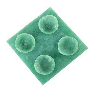 Plateau de service en résine personnalisé, motif tourbillon vert, vaisselle pour fruits secs, noix, collations, pour hôtel, restaurant - Product Image 1