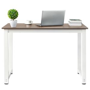 110cm Gray Laptop <b>Table</b> Decent High Strength Wooden <b>Computer</b> Desk Adjustable Height <b>for</b> Home Office Living Room Durable Metal PU - Product Image 3