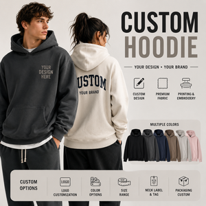Sweat-shirt à capuche décontracté en molleton de coton noir pour homme, impression personnalisée de qualité supérieure, coupe classique, impression en relief - Product Image 5