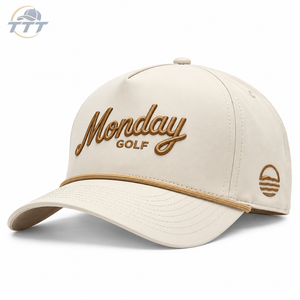 Casquette de golf personnalisée découpée au laser, vente en gros, casquette respirante à 6 panneaux avec logo en patch de caoutchouc, fabricant Vietnam OEM ODM, usine de casquettes - Product Image 5