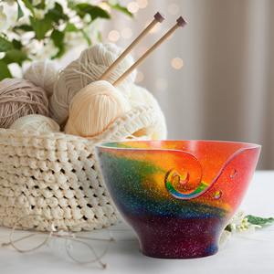 Resin Yarn Bowl <b>Angel</b> Style Handmade Customizable Size Home <b>Garden</b> Kitchen Tabletop Art Collectible - Product Image 2