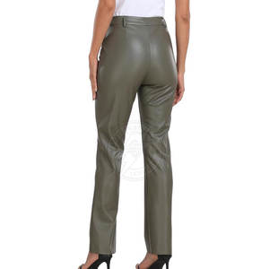 Pantalons en cuir pour femmes, style nouveau, usage extérieur, meilleure qualité, couleur personnalisée. - Product Image 4