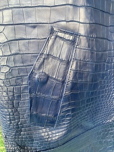 Vendeur de vêtements en cuir de crocodile Veste personnalisée en peau de crocodile Veste en cuir véritable imprimé crocodile exotique vintage Vente en gros - Product Image 5