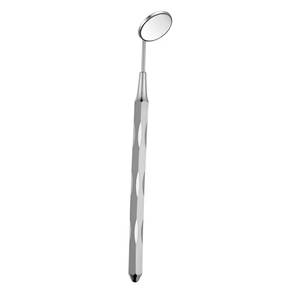 Miroir buccal dentaire en argent avec poignée moletée, instrument chirurgical de classe I - Product Image 1