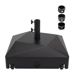 Base per Ombrellone da Patio Mobile e Riempibile, 154 Libbre, 4 Ruote, Telaio in Acciaio Quadrato, Design Moderno - Product Image 5