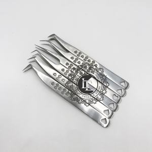 ชุดแหนบต่อขนตาสแตนเลสคุณภาพสูง ทนทาน พร้อมป้ายกำกับแบบกำหนดเอง ลายหัวใจ ด้านล่างขัดเงา ปลายแหลม หรูหรา - Product Image 4