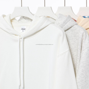 Sweat-shirts à capuche en molleton doublé en fourrure de renard argenté, 100% coton, poids lourd 450 g/m², vente en gros, automne-hiver, personnalisables - Product Image 4