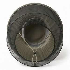 Malla de protección facial transpirable para apicultura, ventilada, para actividades al aire libre, ajuste regular, verde, poliéster de 3 capas - Product Image 5