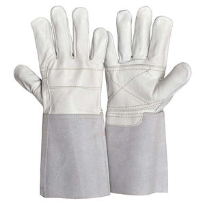 Heavy Duty Goat Skin Leather Tig Welding Gloves <b>Fire</b> Resistant Palm Reinforcements Welder GlovesResistant <b>Fire</b> Safety Work Glove - Product Image 6