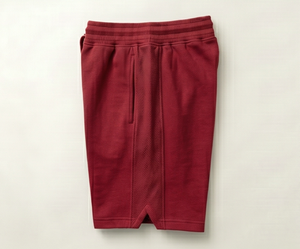 Pantalones Cortos Bermuda de Punto de Algodón Rojos para Hombre, Cintura Media, Cordón Elástico, Casuales, Transpirables, Corte Regular - Product Image 4
