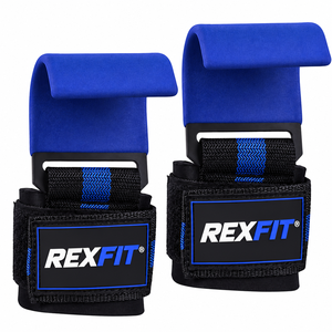 Crochets de musculation personnalisés avec sangles de poignet pour l'entraînement physique et les séances de tractions intenses – Fournisseur en gros avec personnalisation de marque - Product Image 1