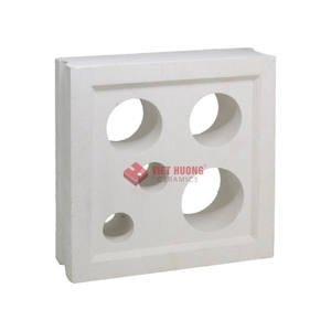 Carreaux pleine masse Breeze Cement Block du Vietnam pour murs intérieurs décoratifs et d'accentuation, couleur blanche - Product Image 1