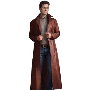 Manteau d'hiver vintage de grande taille personnalisé noir bleu veste en cuir de mouton véritable double boutonnage doublure en laine épaisse respirante - Product Image 6