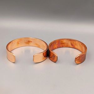 Rustic Copper Cuff Bracelet: Ember Patina, Handmade Bangle, Custom Engraving Viking Style Rustic Jewelry-<b>Gift</b> - Product Image 3