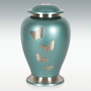 Magnifiques urnes funéraires en métal argenté en forme de papillon, en laiton/aluminium, pour adultes, pour cendres humaines, style américain/européen - Product Image 1