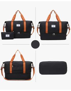 กระเป๋าเดินทางกีฬาขนาดใหญ่แบบขยายได้ กันน้ำ มีซิป สำหรับฟิตเนส โยคะ วันหยุดสุดสัปดาห์ มีช่องใส่รองเท้า พกพาสะดวก ทำจากไนลอน - Product Image 6