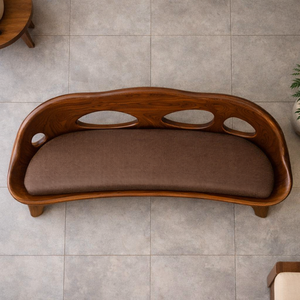 Handcraft Solid Wooden Hallway <b>Bench</b> Organic Wooden <b>Bench</b> Sculptural Design For Home Customized Design Supported - Product Image 3