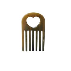 Peigne à cheveux rectangulaire démêlant artisanal en corne de buffle naturelle, écologique et moderne HASAN CRAFT HC-0001 - Product Image 1