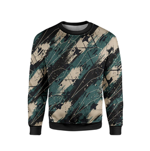 เสื้อสเวตเชิ้ตคอกลมโอเวอร์ไซส์พิมพ์ลายตัวอักษรตามสั่งสำหรับผู้หญิง ผ้าฝ้ายถักสำหรับฤดูใบไม้ร่วง ทรงปกติ แขนยาว สีขาวพิมพ์ข้อความสีเขียว - Product Image 5