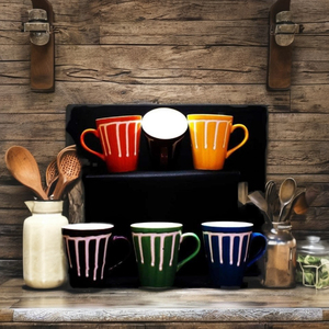 Ensemble de tasses à lait en céramique classiques - Product Image 1