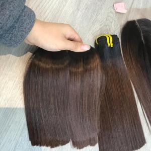 ผมต่อแบบชาวเวียดนามแท้100% สำหรับผมต่อแบบมีโครงสีน้ำตาลออมเบรสีน้ำตาลผมตรงความละเอียดสูงสำหรับมัดผมลูกไม้ด้านหน้าสำหรับผู้หญิงคงทนจีน - Product Image 4