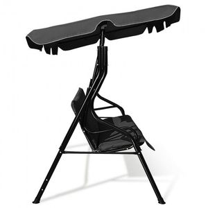 Dondolo da Esterno a 3 Posti con Tettuccio, Cuscini Confortevoli e Struttura in Acciaio - Product Image 5