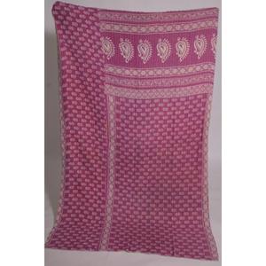 ผ้าห่มลายดอกไม้สไตล์วินเทจ Lavinas ผ้าควิลท์คันธาทำมือจากผ้าฝ้าย ผ้าคลุมเตียงสไตล์โบโฮอินเดีย ผ้าห่มสองด้าน ของตกแต่งเตียง เป็นมิตรกับสิ่งแวดล้อม - Product Image 2