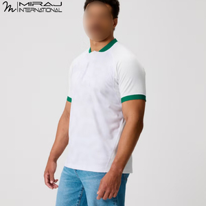 Camiseta de Rugby Personalizada para Hombre con Cuello Redondo y Detalles Verdes, Duradera, Transpirable, de Manga Corta, para Entrenamiento Deportivo y Uniformes de Equipo - Product Image 2