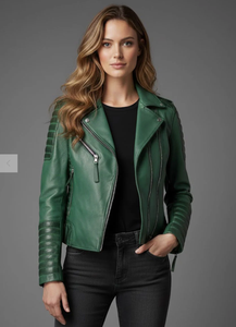 แจ็คเก็ตหนังแฟชั่นใหม่สำหรับผู้หญิง แจ็คเก็ตหนังกันลมสำหรับผู้ชายและผู้หญิง สไตล์สั่งทำพิเศษ แจ็คเก็ตหนัง Charlotte Burnt หลายแบบ ปี 2006 - Product Image 2