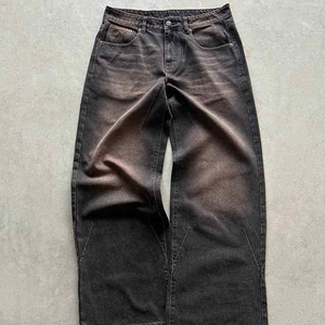 High Quality Custom Men's Baggy Denim Pants Loose Fit Vintage Distressed Oversized Wash <b>Jeans</b> Streetwear 100% Cotton Heavyweight - Product Image 2