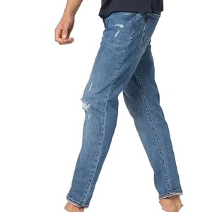 Jeans slim déchirés de haute qualité pour hommes, pantalon en denim bleu délavé, décontracté, tendance, élégant, bon prix pour hommes - Product Image 3