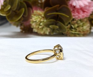 Lurba Jewels 2 Ct Cushion Cut Moissanite Bar Setting <b>Solitaire</b> Engagement <b>Ring</b> Gold Plated 925 Sterling <b>Silver</b> Trendy Wedding - Product Image 5