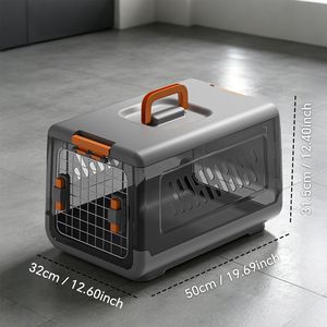 Lettiera per Gatti Spaziosa Grigia a Tema Aviazione con Maniglia, Toilette per Gatti da Viaggio per Interni, Grande e Anti-Tracciamento - Product Image 3