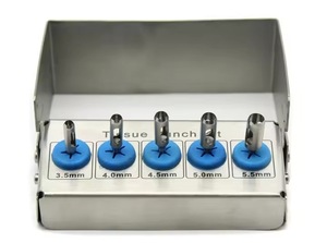 Kit de poinçonnage tissulaire dentaire pour chirurgie implantaire, instruments de poinçonnage gingival en acier inoxydable 3,5 mm-5,5 mm IRONCURE INDUSTRIES PRIVATE - Product Image 2