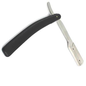 Professional Stainless Steel <b>Straight</b> Razor Black ABS Handle Barber Face Shaving Tool - Product Image 3