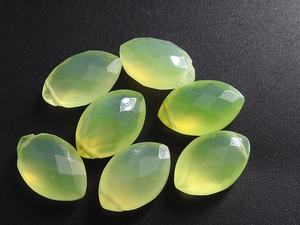 Prehnite Vert Calcédoine Facettes Marquise Briolette Teardrop Boucles D'oreilles Paire 12X8MM Lâche Pierre À La Main Verre Bijoux Bracelets" - Product Image 4