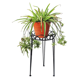 Support de pot de fleurs en métal noir, longueur 19 pouces, diamètre 11 pouces, support de pot pour plantes d'intérieur et d'extérieur, décoration pour la maison, le bureau et le jardin - Product Image 3