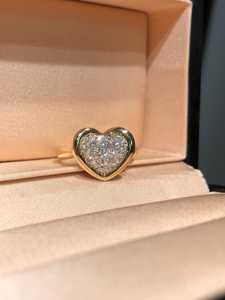 Heart Shapes 14K Solid Gold <b>Ring</b> Round Cut Lab Grown Diamond Engagement Wedding <b>Proposal</b> Gift For Lovers Charms - Product Image 1