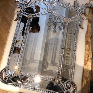 Miroir décoratif baroque vénitien élégant |   Miroir mural en verre de style antique de luxe pour la décoration intérieure de la chambre, de l'hôtel et de la maison - Product Image 1