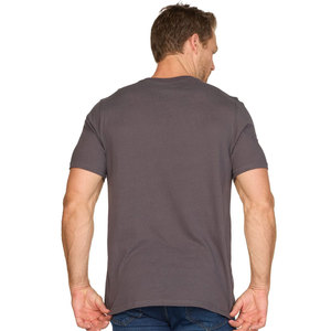 Camiseta Verde Lisa de Cuello Redondo con Cuello Acanalado Reforzado, Camiseta Heather CVC de Manga Corta con Cuello Redondo, Verde Kelly - Product Image 6