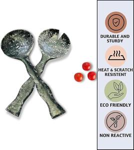 Ensemble cuillère et fourchette à salade en résine moderne de qualité supérieure, écologique, durable, pour les fêtes, avec long manche - Product Image 6