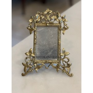 Cadre photo rectangulaire horizontal en métal de haute qualité, motif feuille de bambou, décoration intérieure, design artistique, au prix le plus bas - Product Image 2