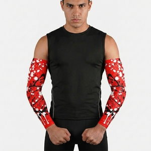 Manchons de bras sportifs personnalisés en polyester imprimé numériquement pour hommes et femmes, longueur intégrale, pour baseball, basketball, golf, course à pied, toutes couleurs - Product Image 2
