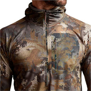 Chemise de performance respirante à capuche camouflage pour la chasse avec masque intégré, anti-humidité, thermique, vêtement d'extérieur - Product Image 5