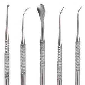 ชุดเครื่องมือแกะสลักและทำความสะอาดฟันสแตนเลสเกรดสูงสำหรับรากฟันเทียม DENTRIC แบบขายส่ง พร้อมหัวคู่สำหรับขจัดคราบหินปูน - Product Image 4