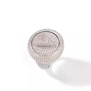 New Arrival Round Diamond <b>Rings</b> In S925 Sterling <b>Silver</b> Crown Shaped <b>Ring</b> for <b>Men</b> Wedding Engagement Gift - Product Image 2