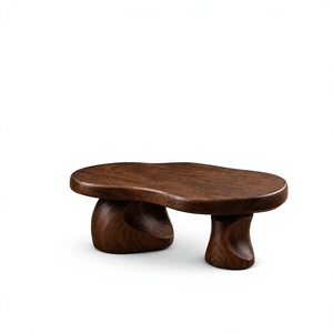 Modern Wooden Coffee <b>Table</b> Midcentury Design Handmade Living Room Furniture Natural Finish - Product Image 1