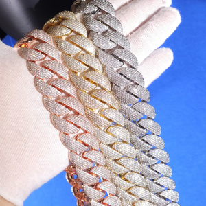 Impresionante Cadena Cubana de Plata 925 en Oro Rosa, Totalmente Adornada con Moissanita VVS Certificada GRS, Joyería Unisex para Fiestas Hip Hop - Product Image 2